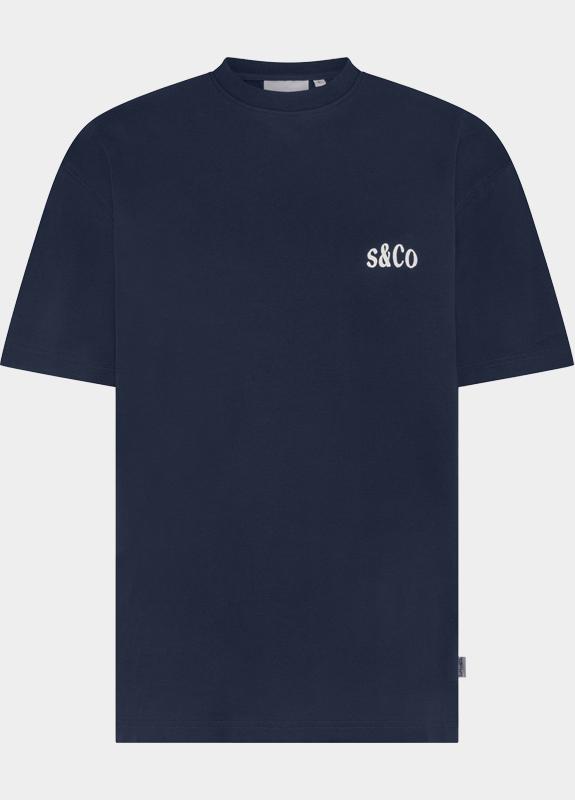 Supply & Co. T-shirt korte mouw Blauw Cooper T-shirt With Backprint SCO26118CO05/4001