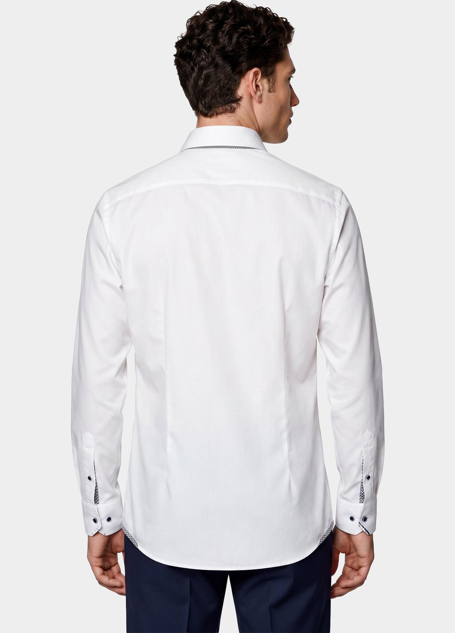 R2 Amsterdam Casual hemd lange mouw Wit  NOS.TWILL.001/004