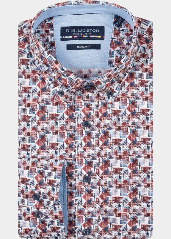 R.B. Boston Casual hemd lange mouw Multi Franklin LS Button Down 527670/414