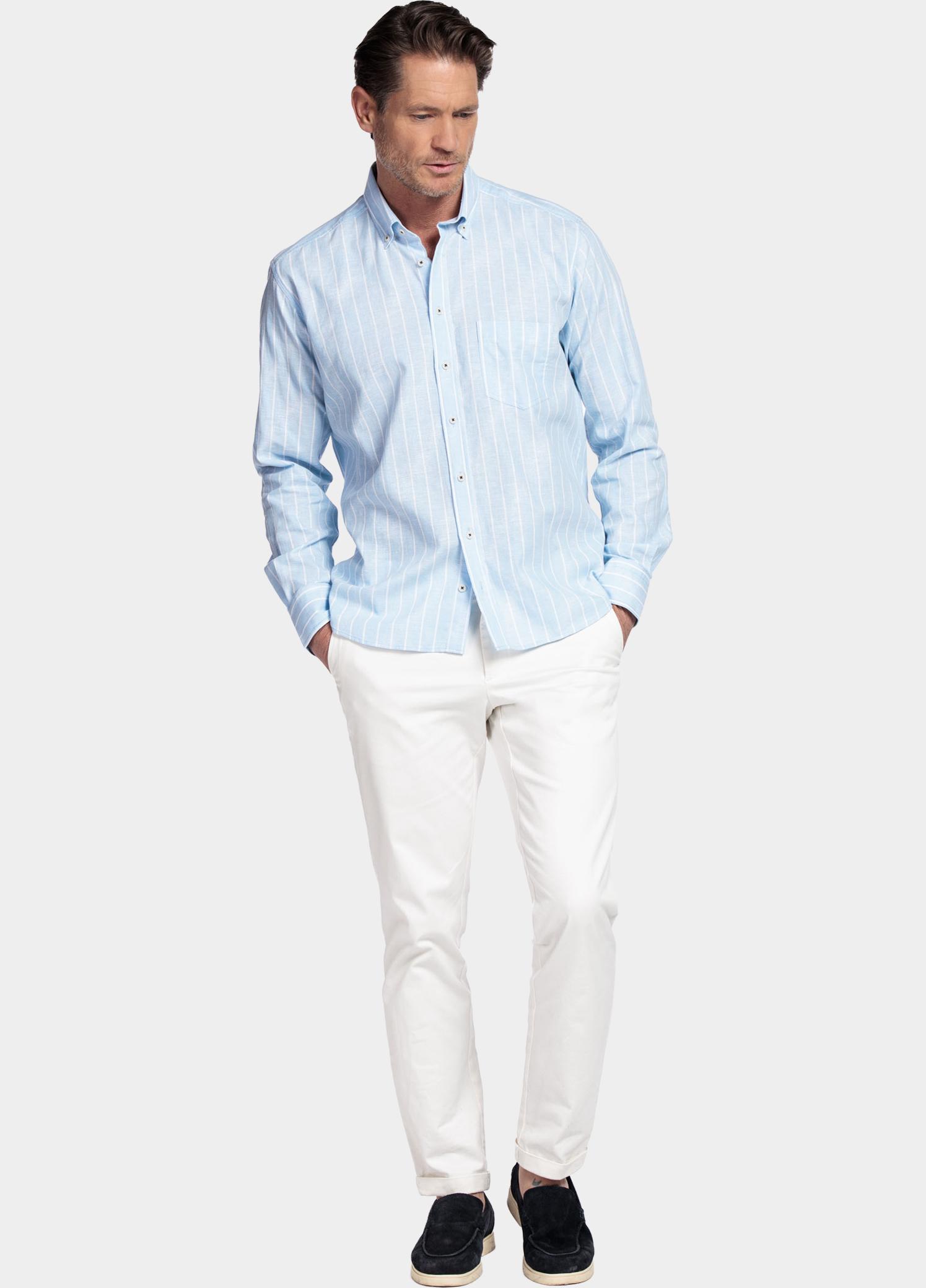 Giordano Overhemd heren Blauw Brando Long Sleeve Button Dow 617103/61