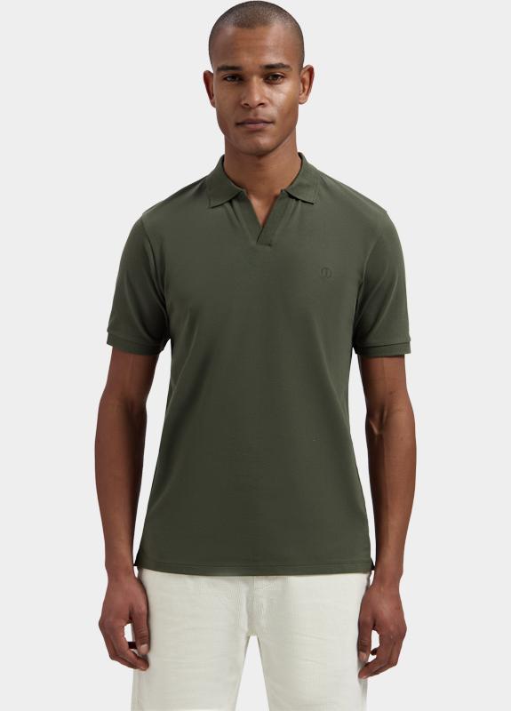 Dstrezzed Polo korte mouw Groen Bowie V-Neck Polo 240022/524