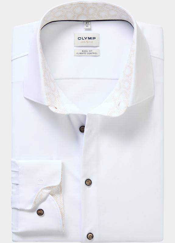 Olymp Business hemd lange mouw Wit 208814-Hemden 208814/00
