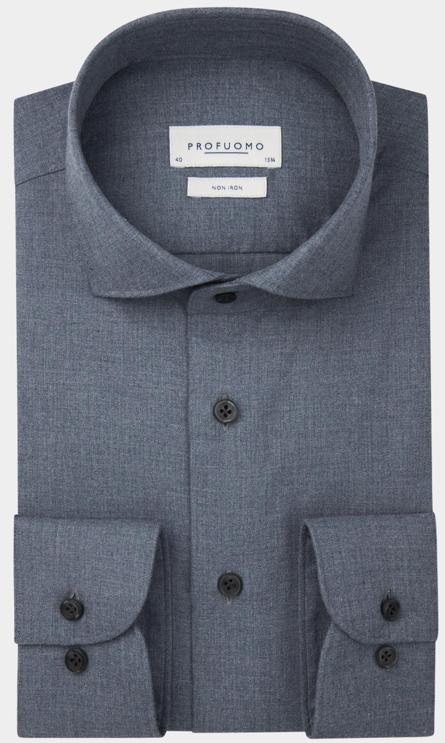 Profuomo Business hemd lange mouw Blauw  PPWH30005/B