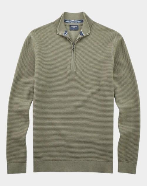 Olymp Half Zip Groen Troyer Strick 530465/47