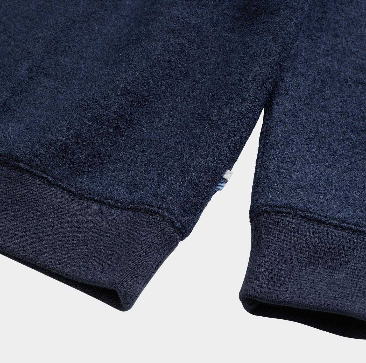 Olymp Half Zip Blauw Boiled Wool Troyer 553085/18