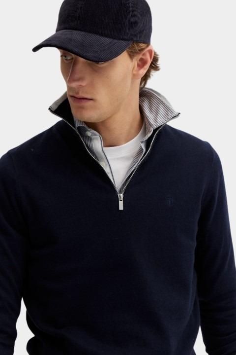 Basefield Pullover Blauw Zip Troyer Pullover 219018457/654