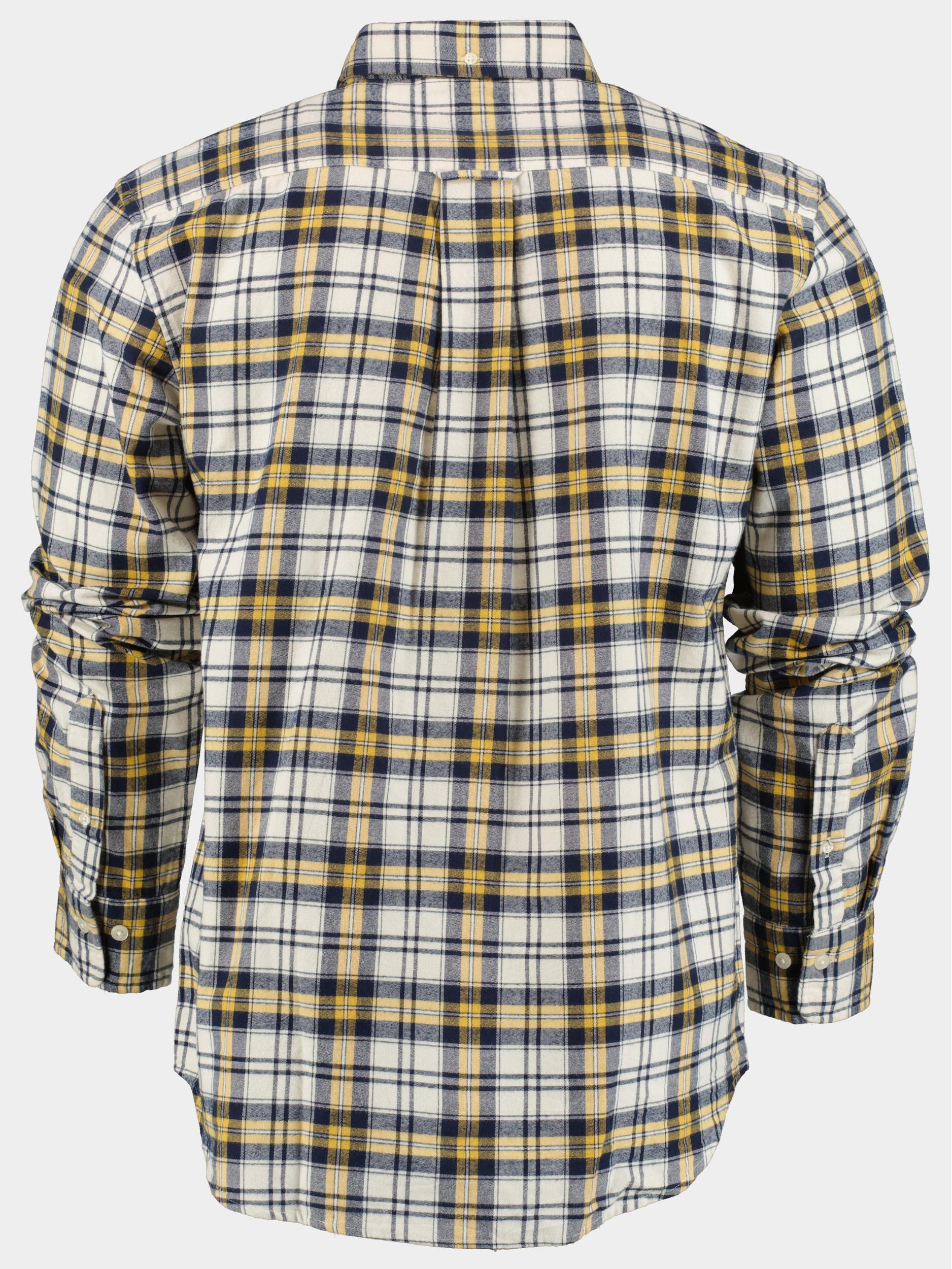 Gant Casual hemd lange mouw Geel Reg UT Brusched Oxford Check S 3230195/727
