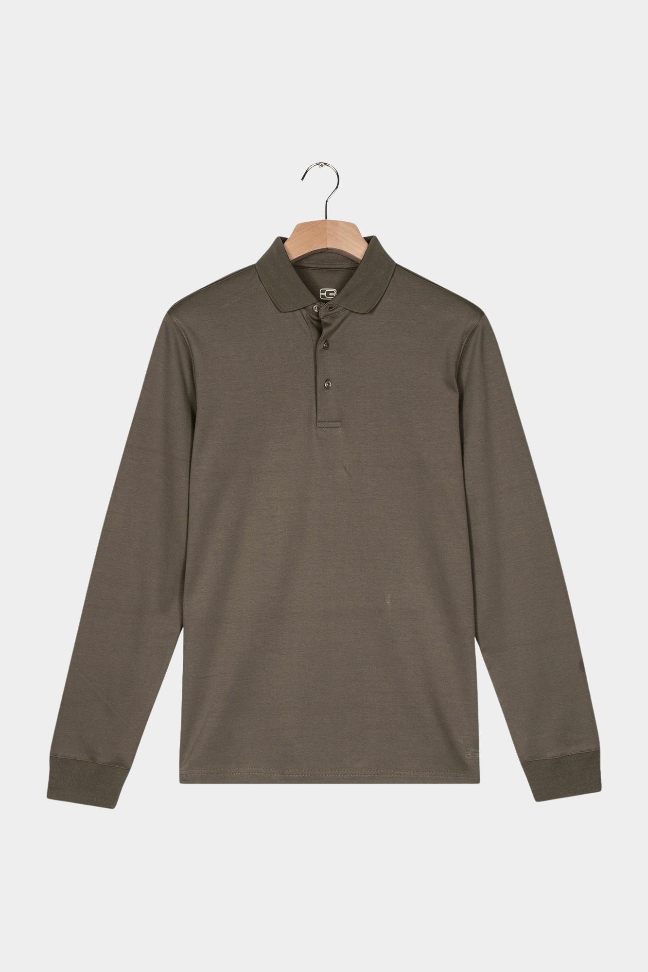 Giordano Polo lange mouw Groen Landro Polo long sleeve Liqui 523878/73