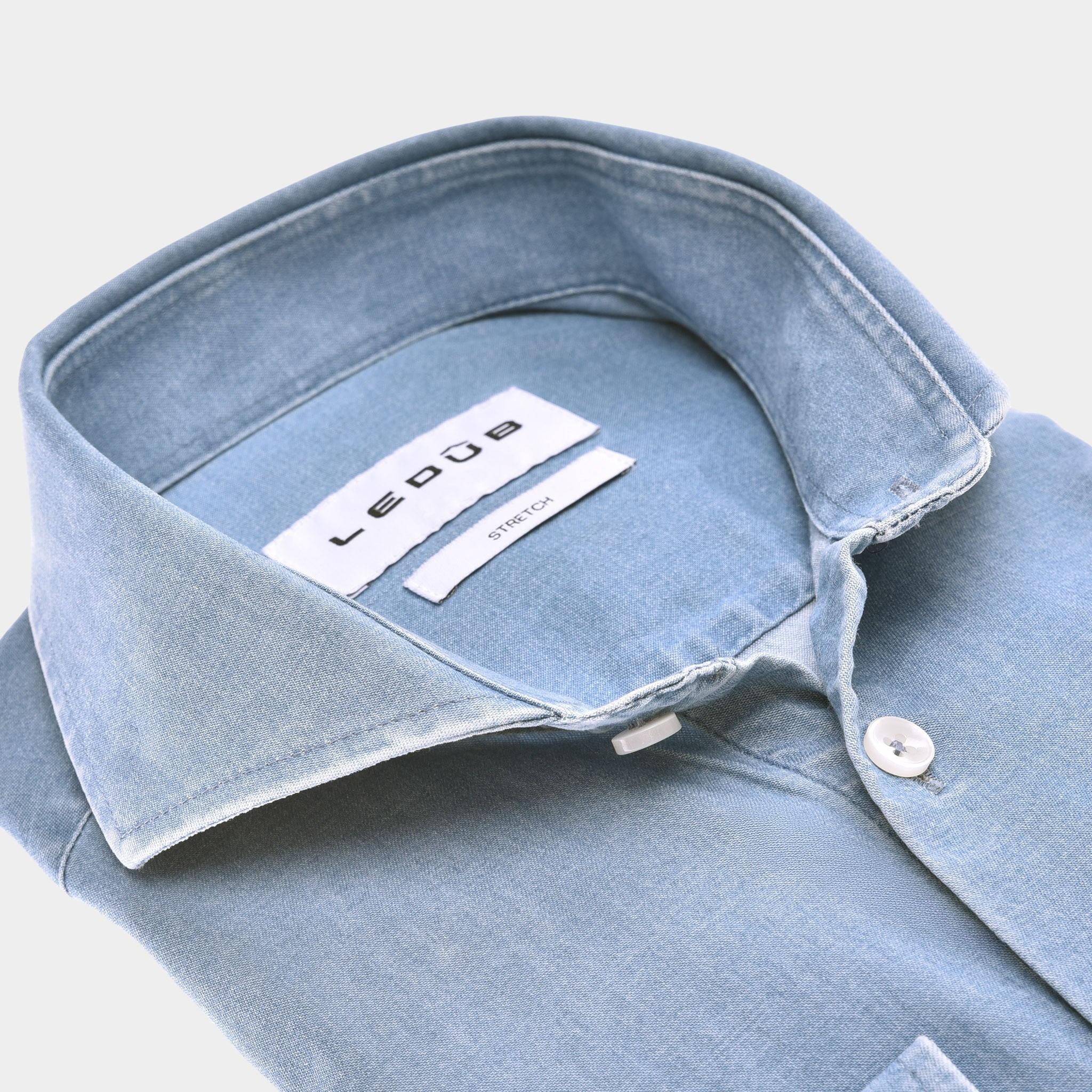 Ledub Business hemd lange mouw Blauw  0142955/180-000-000