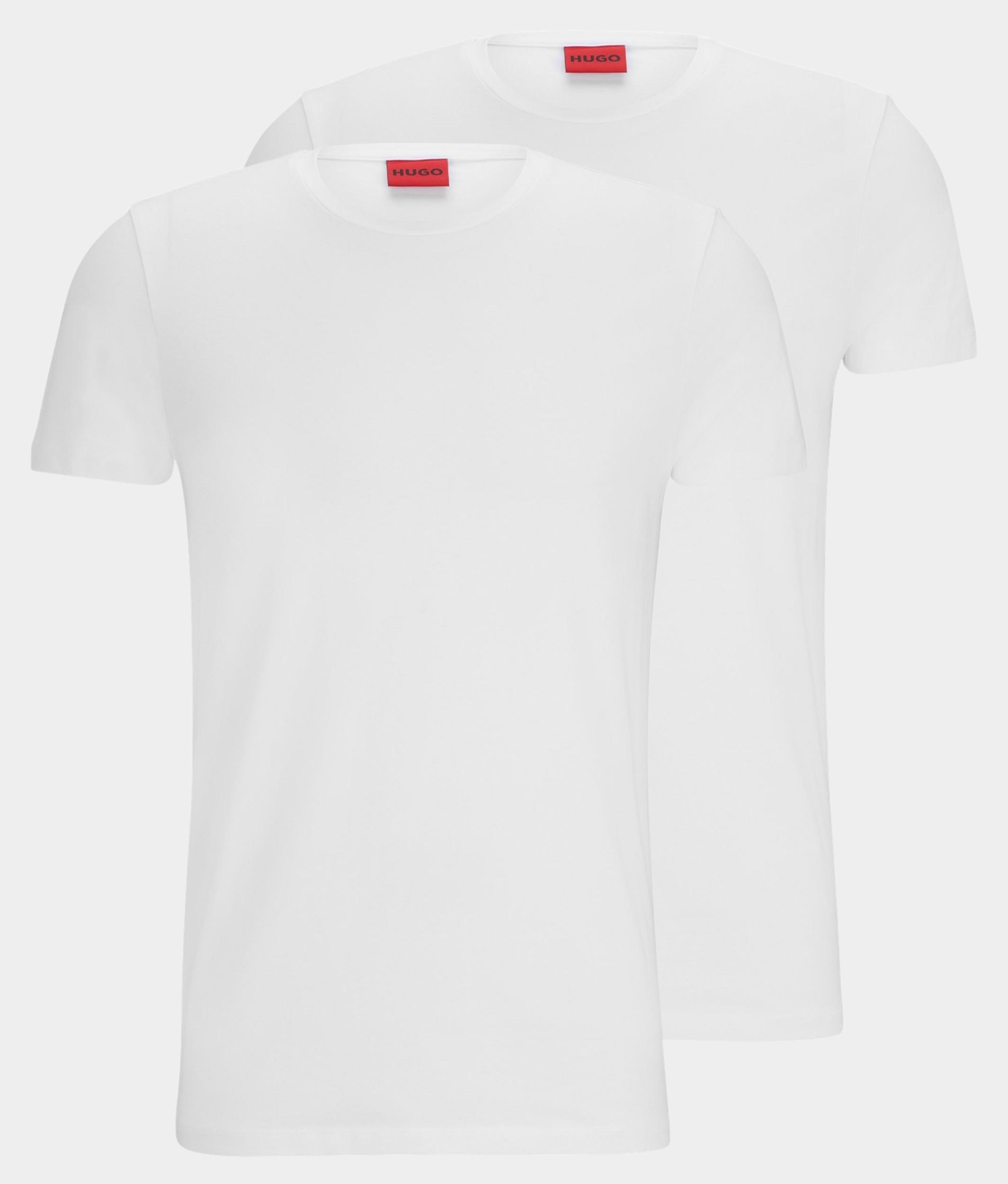 HUGO Men T-shirt korte mouw Wit HUGO-Round 10194355 01 50325440/100