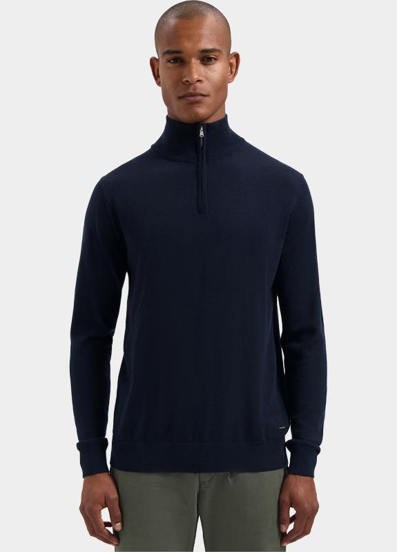 Dstrezzed Half Zip Blauw DS_Destin Skipper 405588-AW25/649