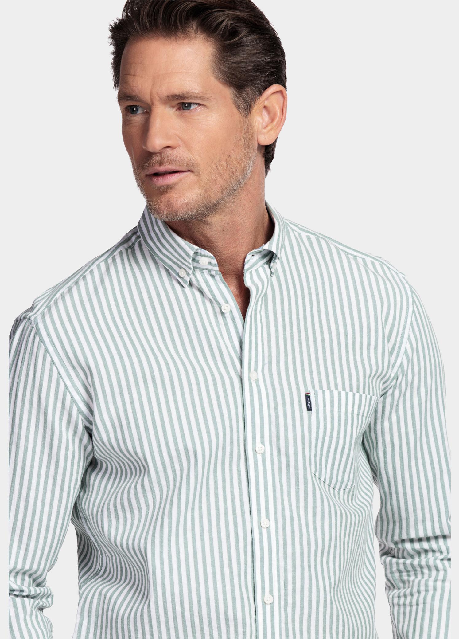 Giordano Overhemd heren Groen Dino Long Sleeve Button Down 617130/72