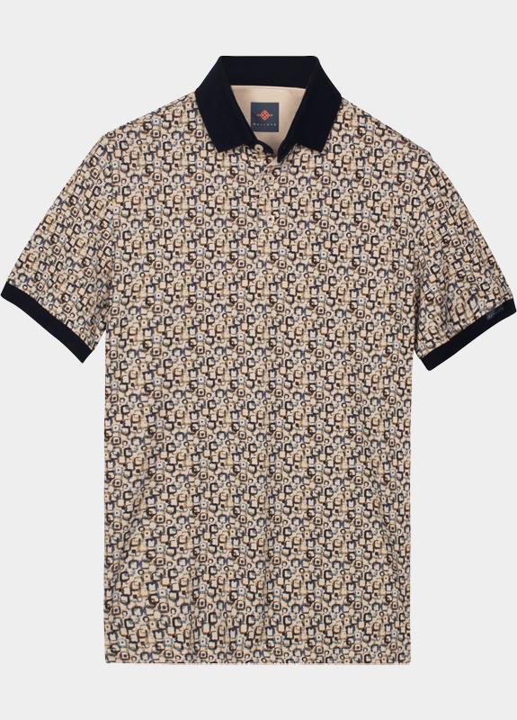 Baileys Polo heren Bruin Poloshirt  2-tone Pique, prin 615228/83