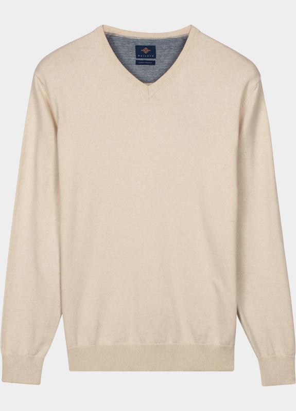 Baileys Pullover heren Beige V-Neck Pullover  12gg Single 618100CCT-3/125
