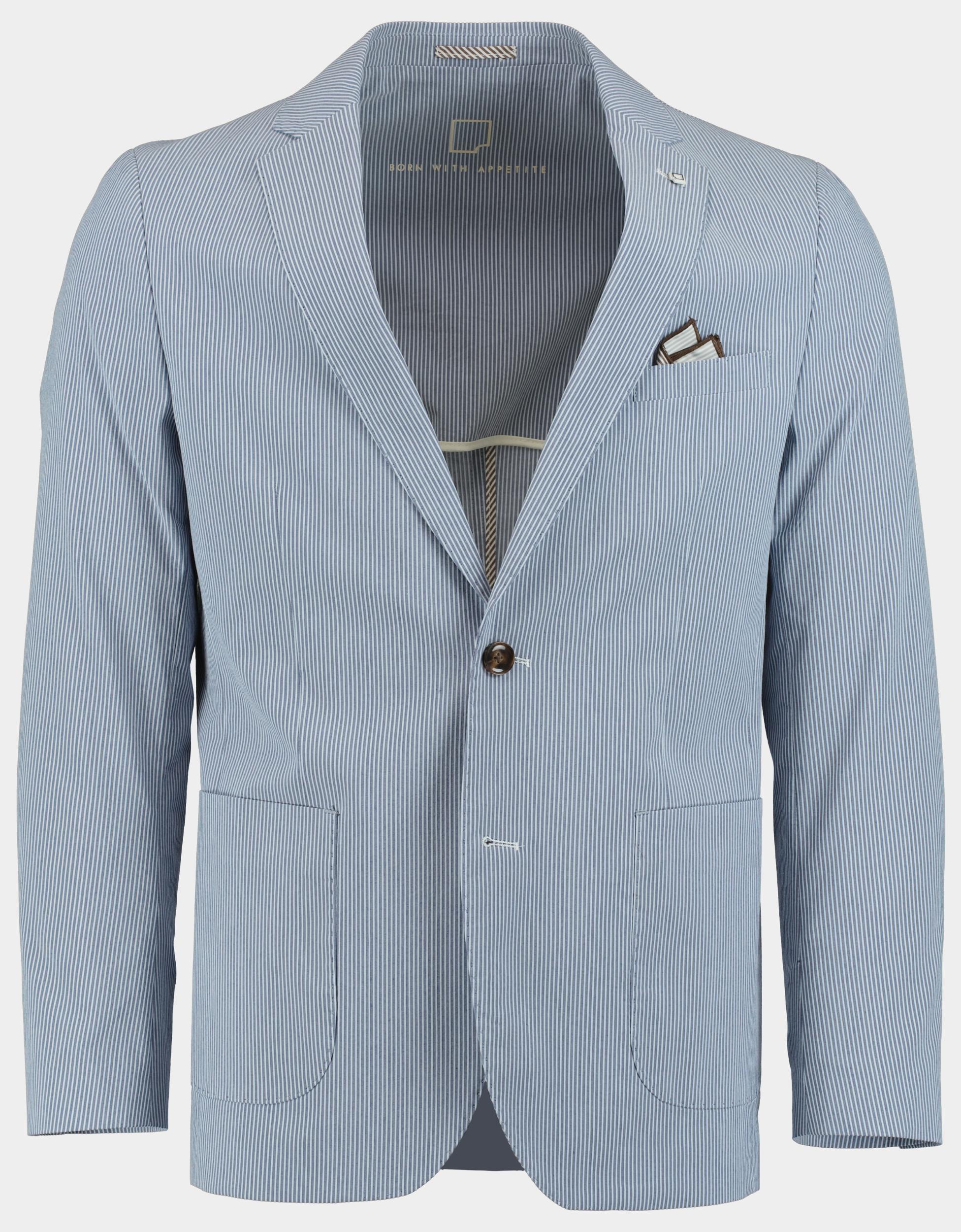 Born With Appetite Colbert Blauw drop 8 LIND unlined jacket 241038LI42/240 blue