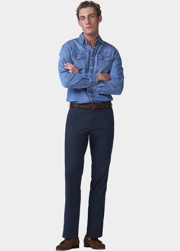 Meyer Chino Blauw ROMA Art.1-5080 1151508000/19