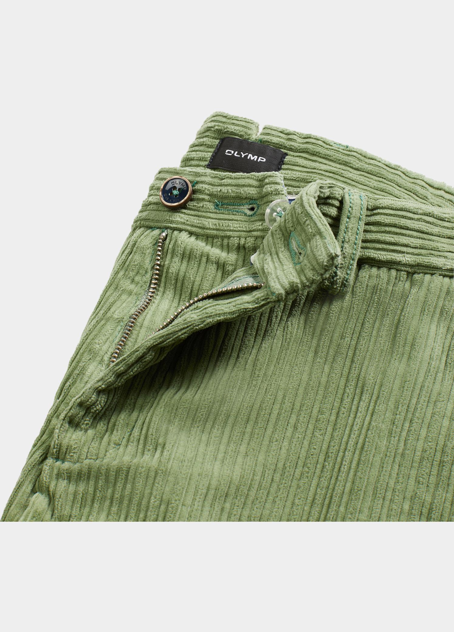 Olymp Corduroy broek Groen Chino 460284/45