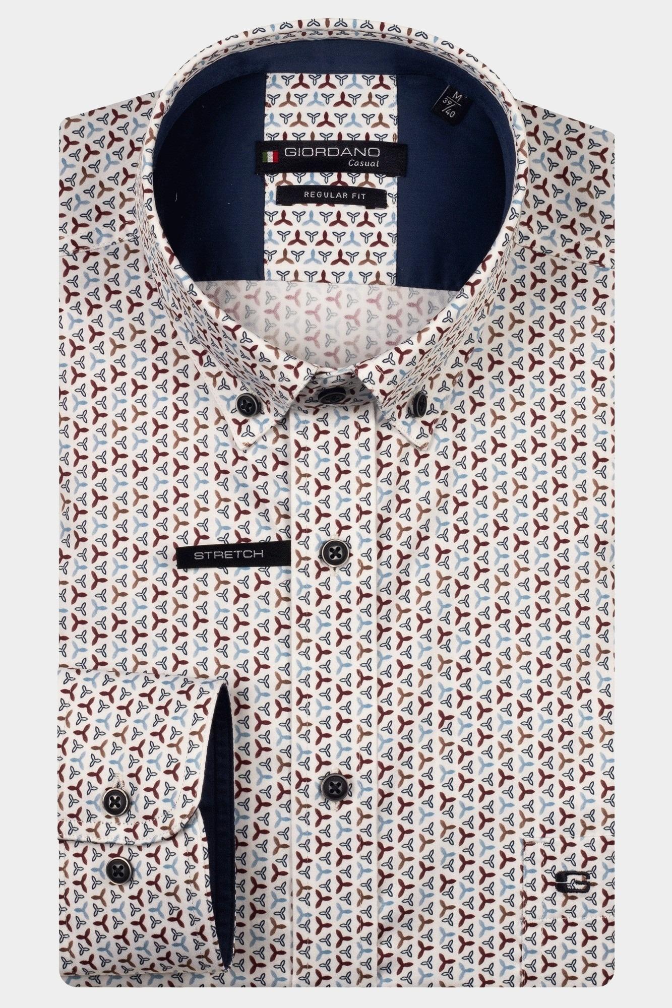 Giordano Casual hemd lange mouw Paars Ivy long sleeve button down S 527019/40