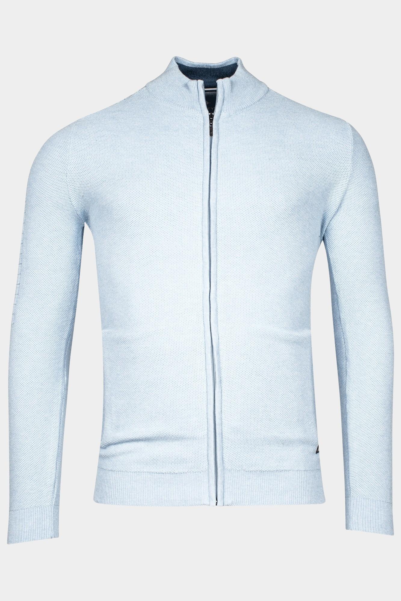 Baileys Vest Blauw Cardigan Zip  12gg allover st 412095/955