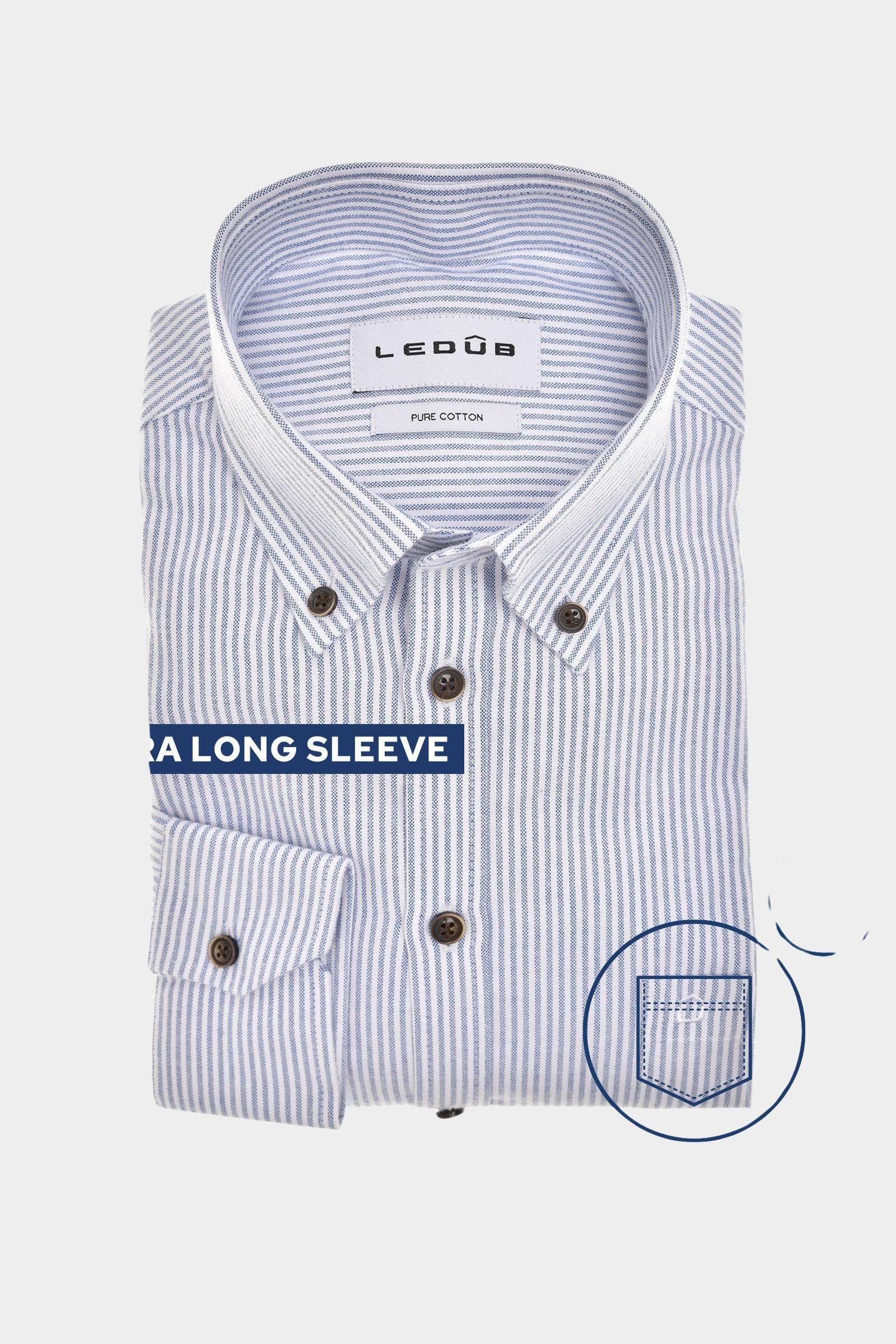 Ledub Overhemd extra lange mouw Blauw MFN7 0143134/180-000-000