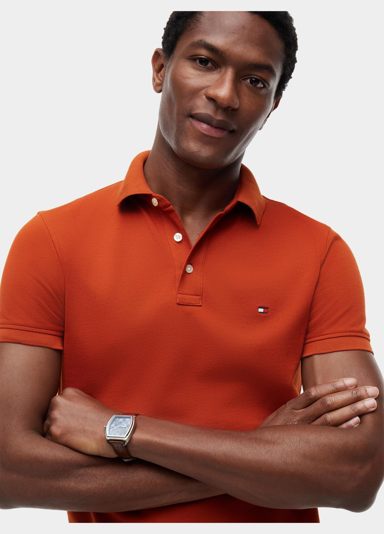 Tommy Hilfiger Polo heren Rood 1985 Slim Polo MW0MW17771/S0F