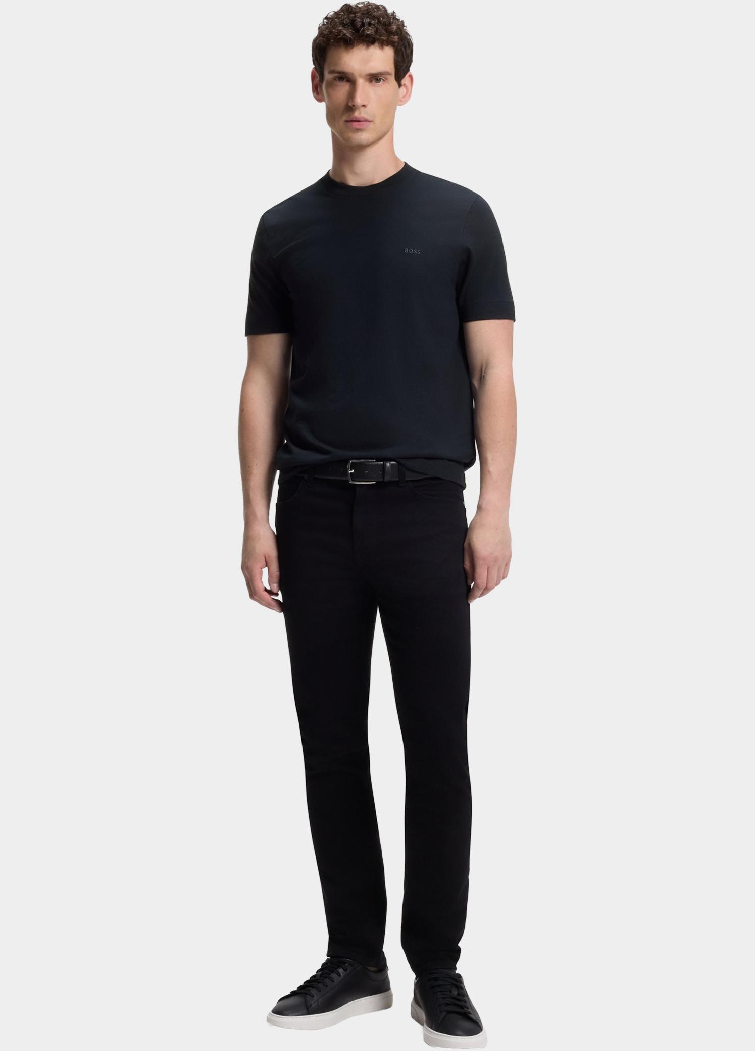 BOSS Black T-shirt lange mouw Blauw Thompson 01 10281524 01 50565995/404