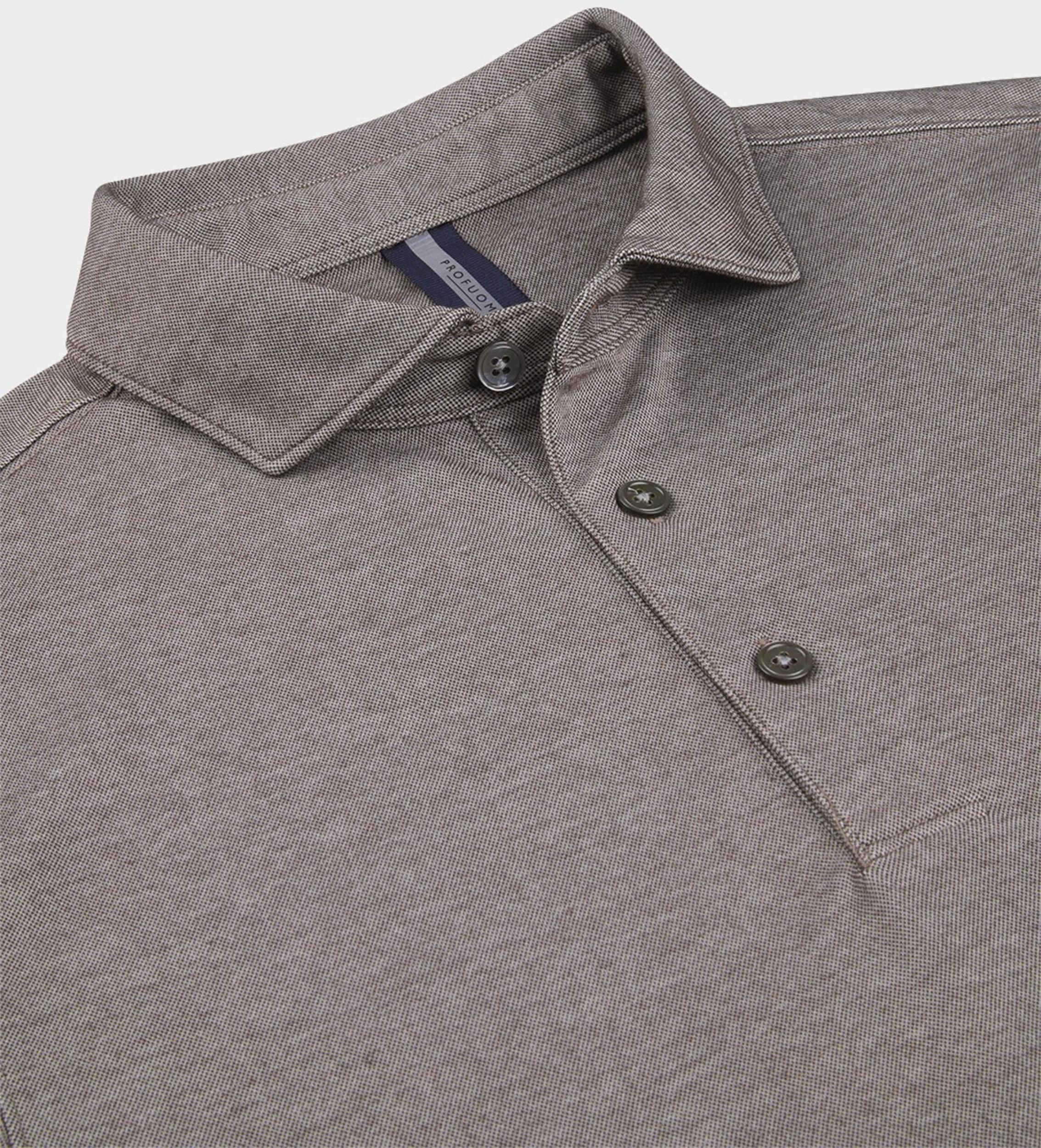 Profuomo Polo korte mouw Bruin  PPWD10022C/H2