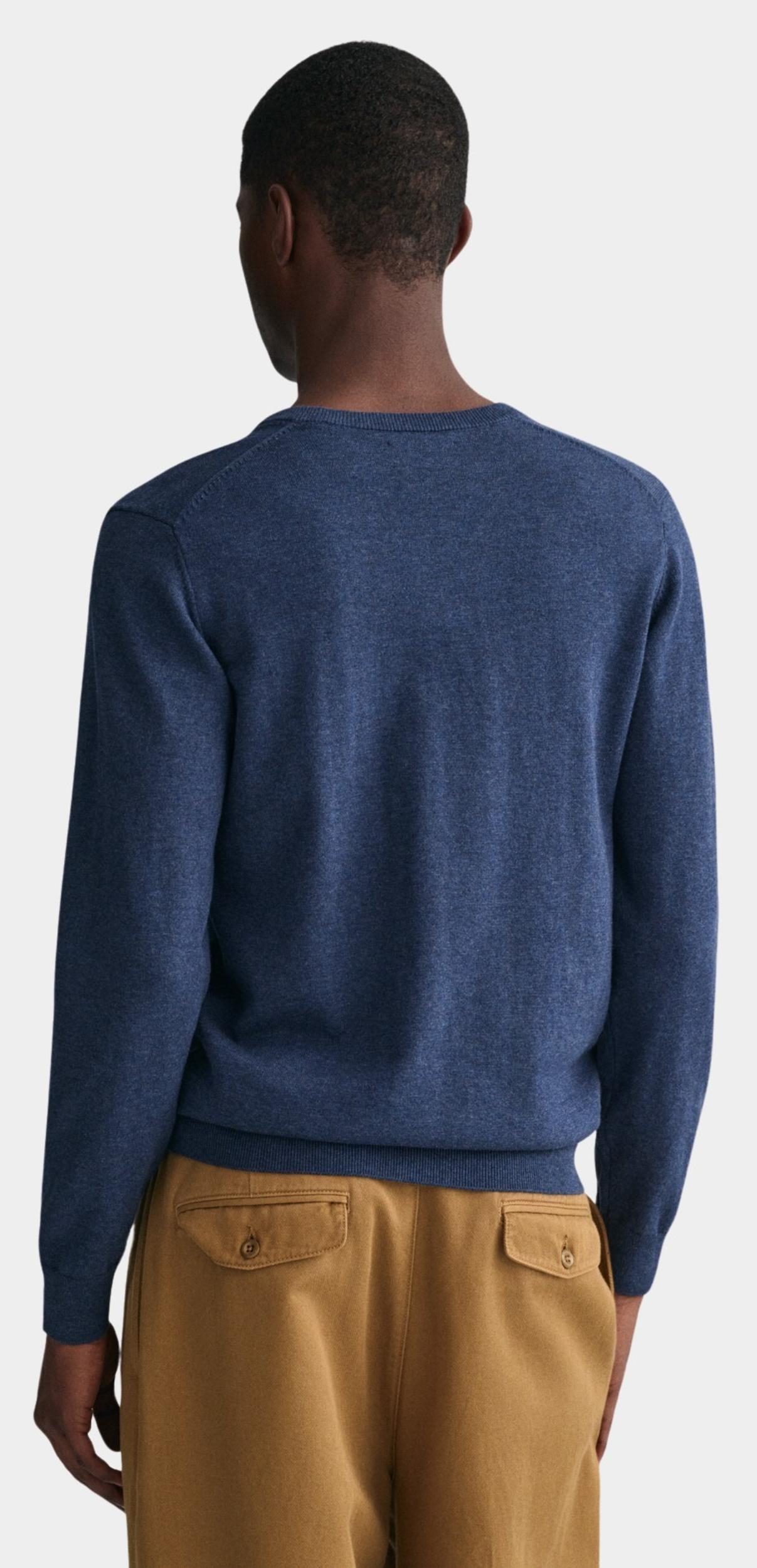 Gant Pullover Blauw Classic Cotton V-Neck 8030562/902