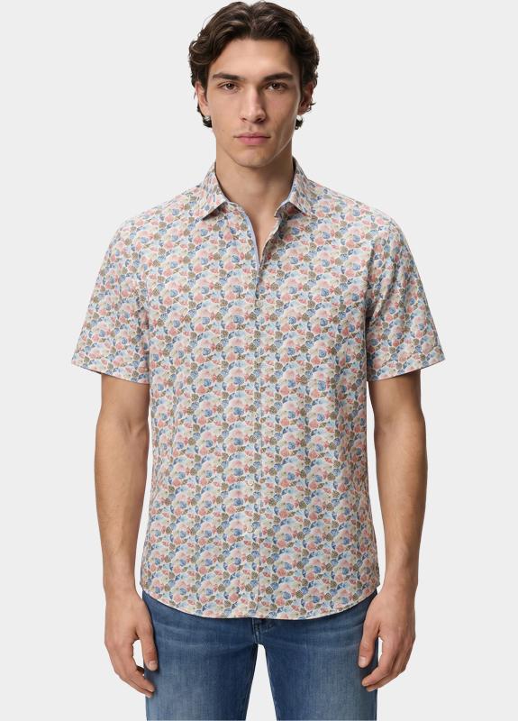 R.B. Boston overhemd korte mouw heren Roze Marshall SS Button Down 616670/319