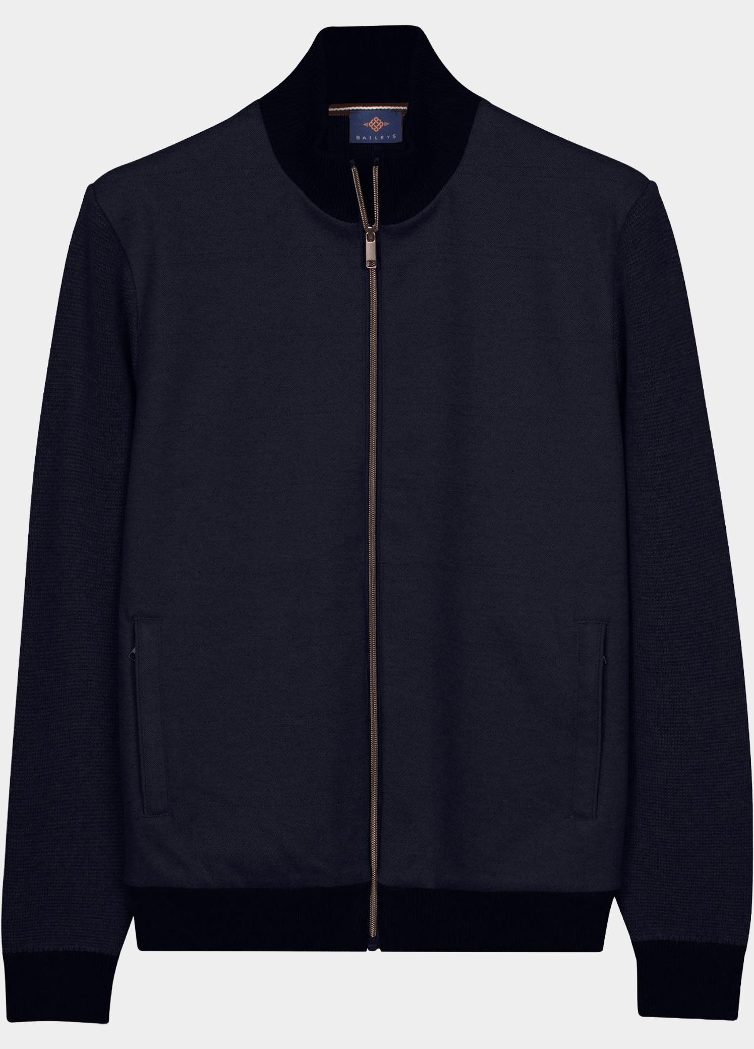 Baileys Vest heren Blauw Cardigan Zip  Front 622068/60