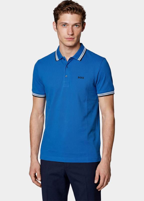 BOSS Green Polo korte mouw Blauw Paddy 10241663 01 50469055/429