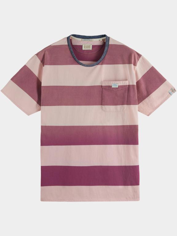 Scotch & Soda T-shirt korte mouw Multi Washed striped relaxed-fit T-s 169886/0221