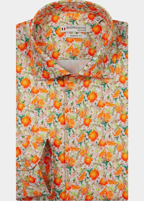 Giordano Overhemd heren Geel Maggiore Long Sleeve Semi Cut 617890/20