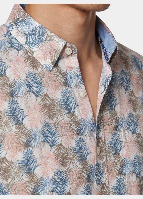 R.B. Boston overhemd korte mouw heren Multi Marshall SS Button Down 616670/326