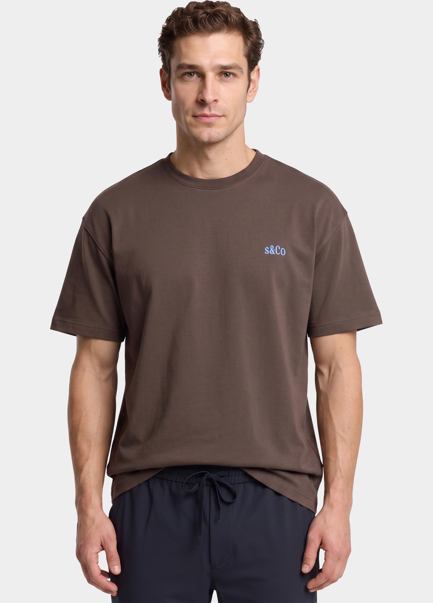 Supply & Co. T-shirt heren Bruin Omar T-shirt With Backprint SCO26318OM05/2004