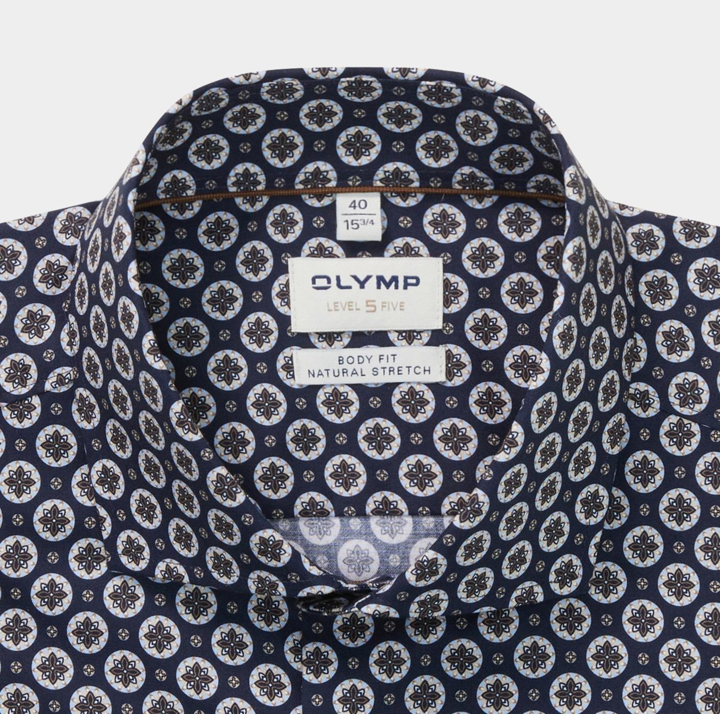 Olymp Business hemd lange mouw Blauw Level 5 205884/18