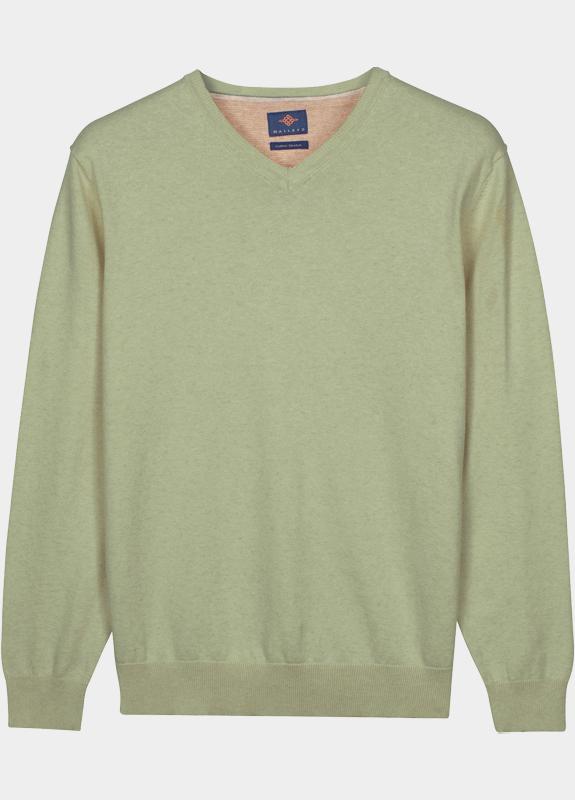 Baileys Pullover heren Groen V-Neck Pullover  12gg Single 618100CCT-3/725