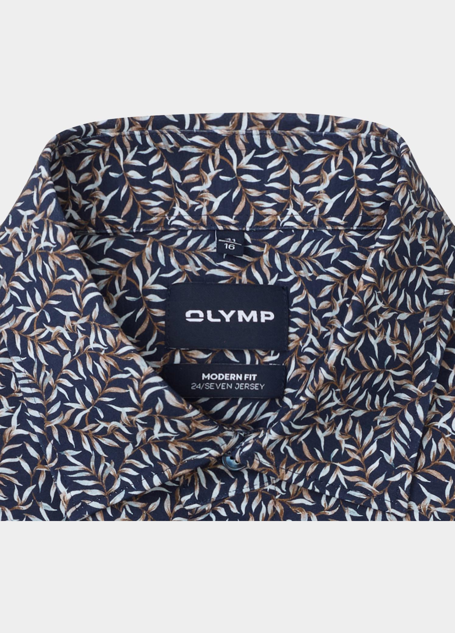 Olymp Zakelijk overhemd heren Blauw 24/7 Luxor mf D.2327 o.T. 120924/18