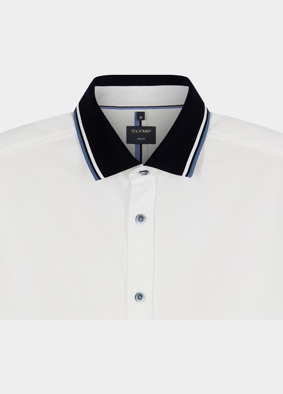Olymp overhemd korte mouw heren Wit Casual 403812/00