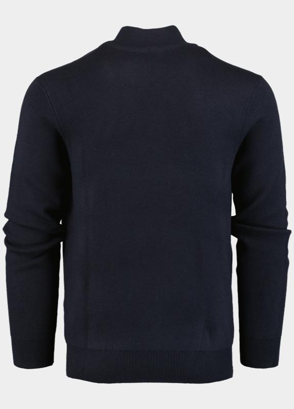 Bos Pullover Blauw Half Zip Polyblend 4053225/205