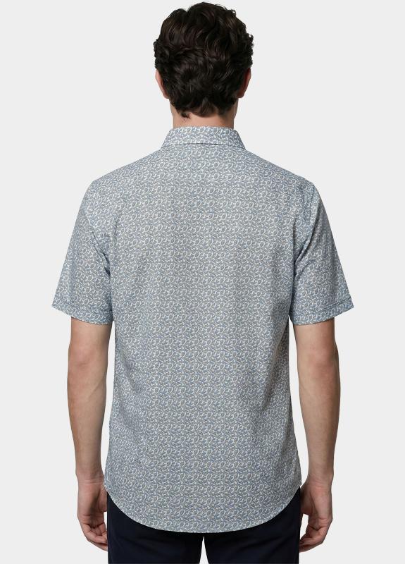 R.B. Boston overhemd korte mouw heren Blauw Marshall SS Button Down 616670/617