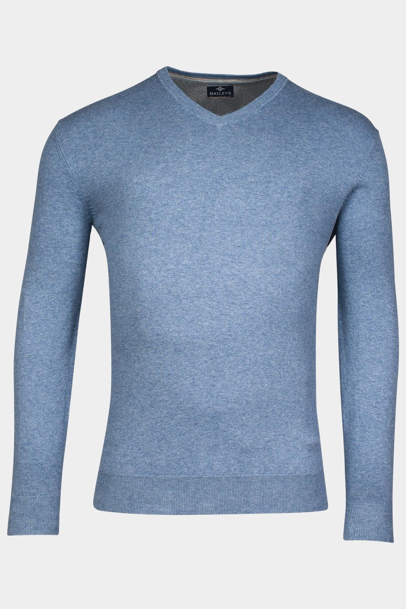 Baileys Pullover Blauw V-Hals Pullover  12gg single 328100/615