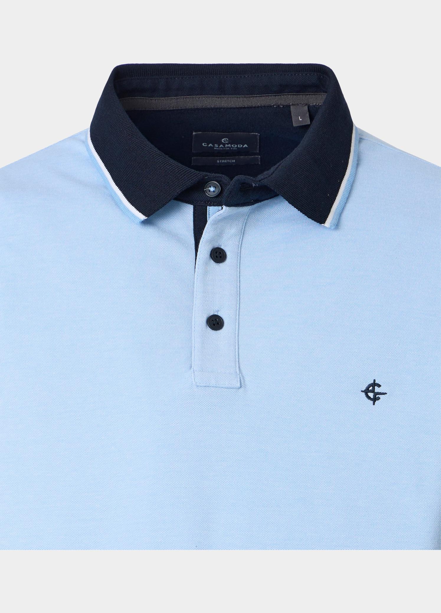 Casamoda Polo korte mouw Blauw Polo 2-tone PQ 126320101/102