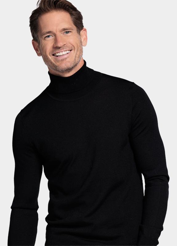 Baileys Coltrui Zwart High Neck Pullover  14gg sing 520069/90