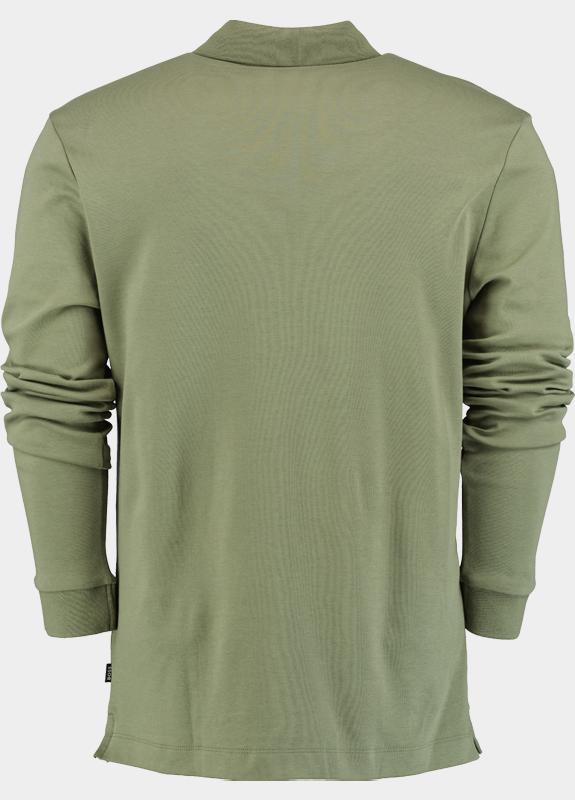 BOSS Black Polo lange mouw Groen Pado 30 10241542 01 50468392/314