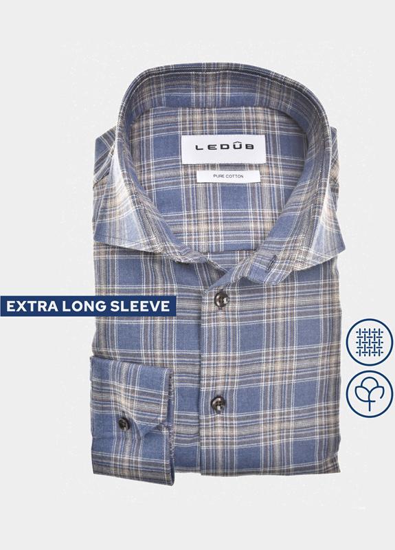 Ledub Overhemd extra lange mouw Blauw  0701991/150-000-000