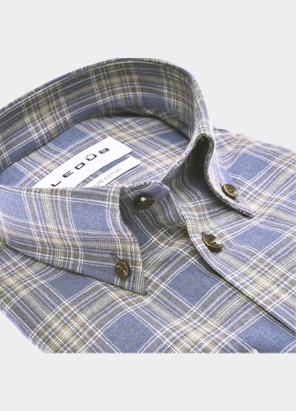 Ledub Business hemd lange mouw Blauw  0701990/150-000-000