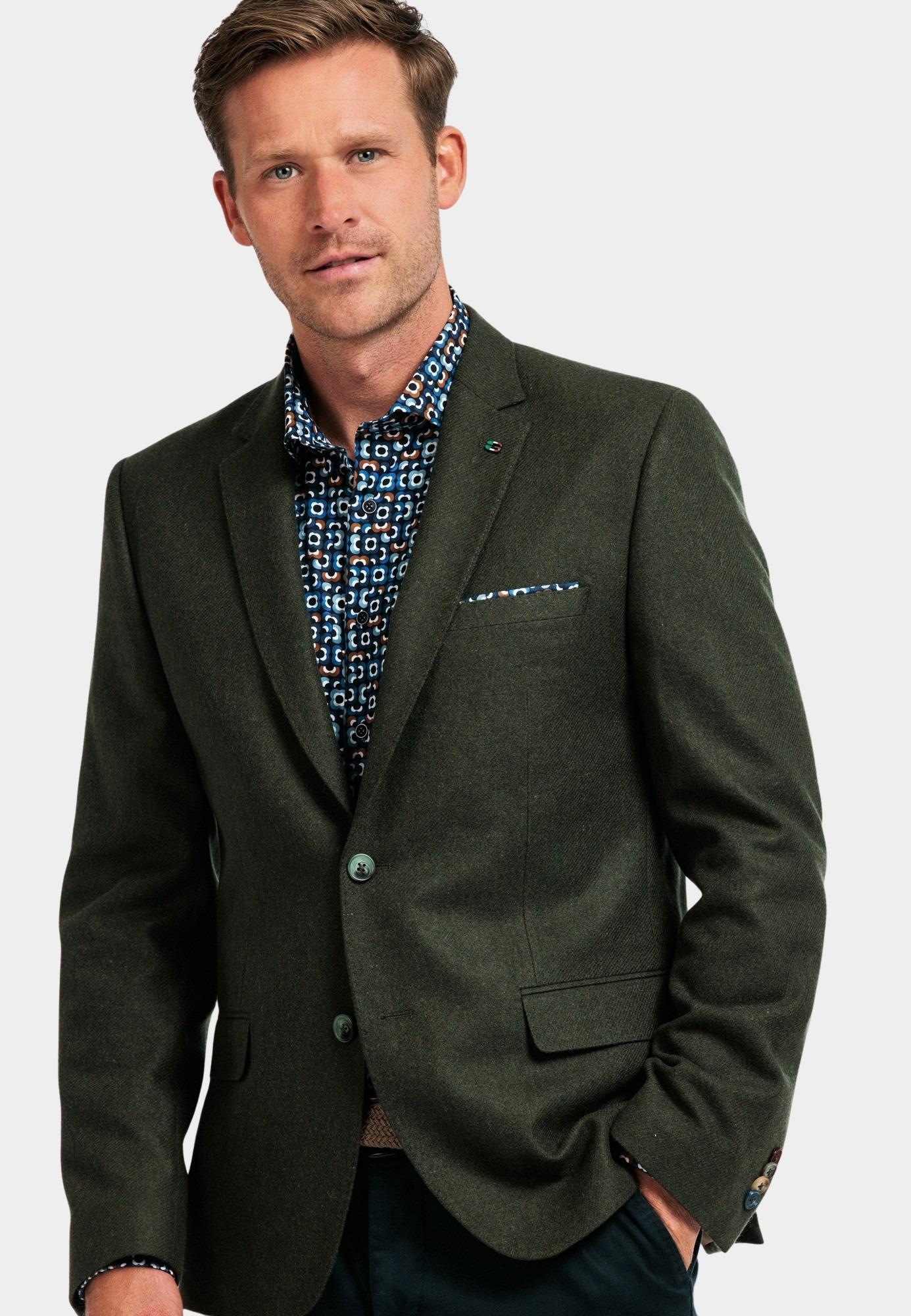 Giordano Blazer Groen Blazer Robert Wool Mix 422610/75