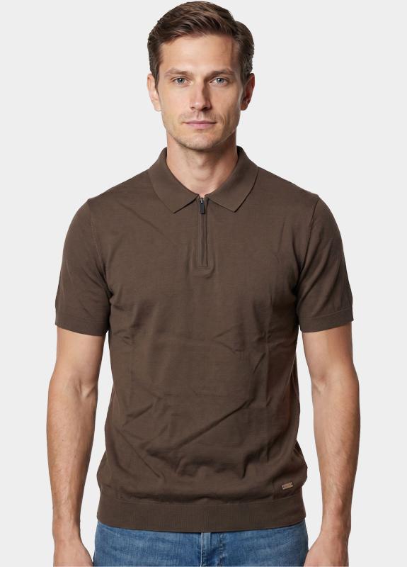 Born With Appetite Polo heren Bruin Dan Knitted Polo Ss BWA00006DA31/2002