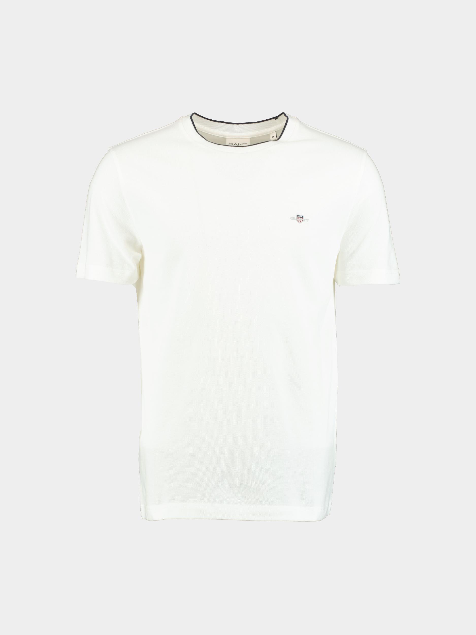 Gant T-shirt korte mouw Beige Pique SS T-shirt 2033019/113